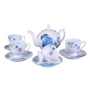 碧落緣友 陶瓷龍鳳禮品釉下五彩手繪茶具 雙色蘭牡丹禮品瓷 套裝-家居-亞馬遜中國(guó)