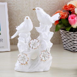 鐘家窯 景德鎮(zhèn)陶瓷創(chuàng)意情人節(jié)結(jié)婚禮物擺件家居裝飾品工藝品時(shí)尚擺設(shè)新婚慶禮品