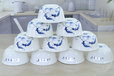 骨瓷碗套裝 骨瓷碗 碗 景德鎮(zhèn)陶瓷碗 禮品瓷 釉中彩 年年有余