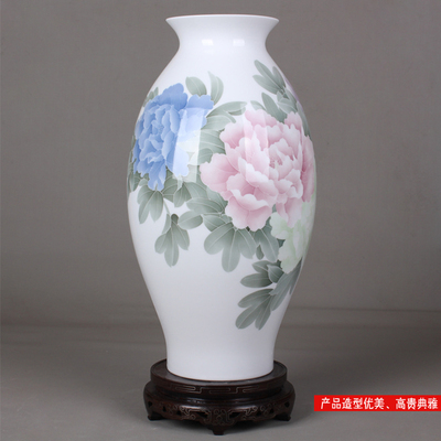 千紅窯 醴陵釉下五彩 牡丹大口梅瓶 高45cm 高檔禮品瓷 家居擺件 【圖片 價格 品牌 報價】